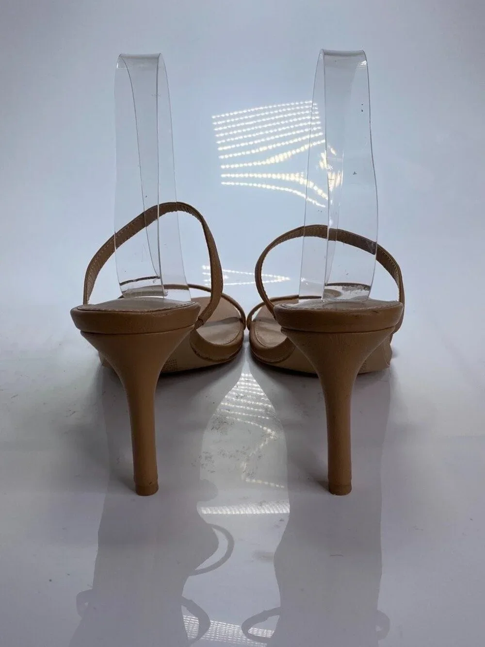 BCBGENERATION Women's Salin Tan Leather Double Strap Sandals Sz 10
